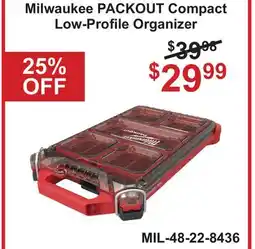 Atlas Tools & Machinery Milwaukee PACKOUT Compact Low-Profile Organizer offer