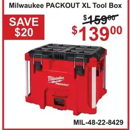 Atlas Tools & Machinery Milwaukee PACKOUT XL Tool Box offer