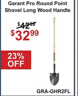 Atlas Tools & Machinery Garant Pro Round Point Shovel Long Wood Handle offer
