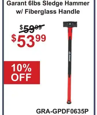 Atlas Tools & Machinery Garant 6lbs Sledge Hammer w/ Fiberglass Handle offer