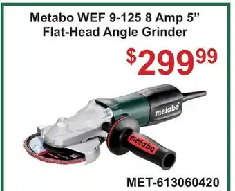 Atlas Tools & Machinery Metabo WEF 9-125 8 Amp 5 Flat-Head Angle Grinder offer