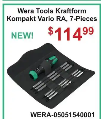 Atlas Tools & Machinery Wera Tools Kraftform Kompakt Vario RA, 7-Pieces offer