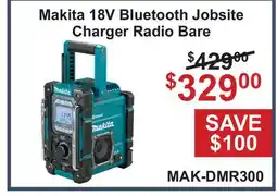 Atlas Tools & Machinery Makita 18V Bluetooth Jobsite Charger Radio Bare offer
