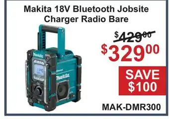 Atlas Tools & Machinery Makita 18V Bluetooth Jobsite Charger Radio Bare offer