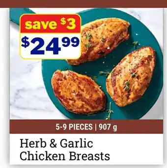 M & M Food Market Herb & Garlic Chicken Breasts offer
