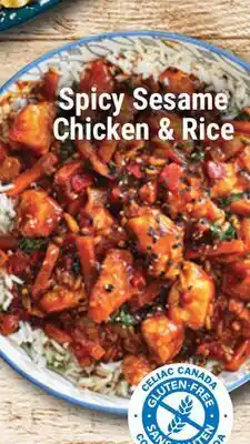 M & M Food Market Spicy Sesame Chicken & Rice offer