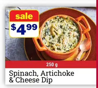 M & M Food Market Spinach, Artichoke & Cheese Dip offer