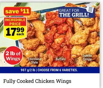 M & M Food Market Fully Cooked Chicken Wings offer