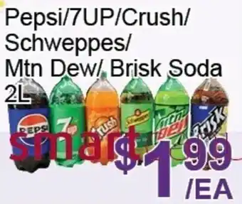 FreshPro Foodmart Pepsi 7up Crush Schweppes Mtn Dew Brisk soda offer
