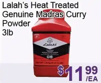 FreshPro Foodmart Lalah's heat treated genuine madras curry powder offer