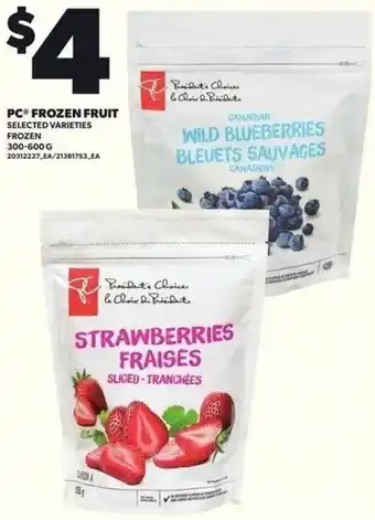 Independent Grocer PC frozen fruit offer