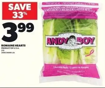 Independent Grocer Romaine hearts offer