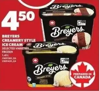 Independent Grocer Breyers creamery style ice cream offer