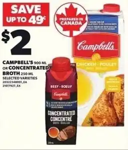 Independent Grocer Campbell's, or concentrated broth offer