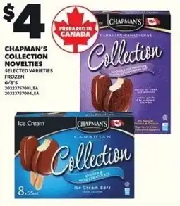 Independent Grocer Chapman's collection novelties offer