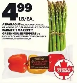Independent Grocer Asparagus farmer's market greenhouse peppers offer