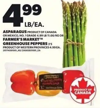 Independent Grocer Asparagus farmer's market greenhouse peppers offer