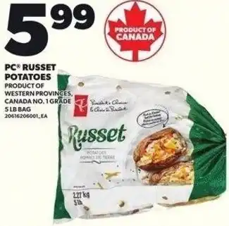 Independent Grocer PC russet potatoes offer