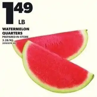 Independent Grocer Watermelon quarters offer
