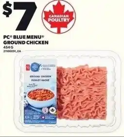 Independent Grocer PC blue menu ground chicken offer