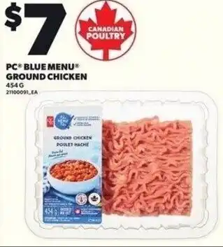 Independent Grocer PC blue menu ground chicken offer