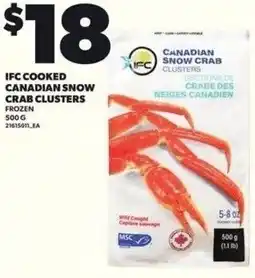 Independent Grocer IFC cooked canadian snow crab clusters offer