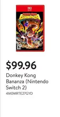 Walmart Donkey Kong Bananza (Nintendo Switch 2) offer