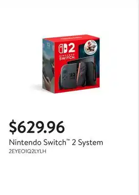 Walmart Nintendo Switch 2 System offer