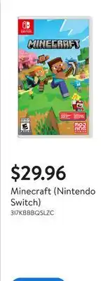 Walmart Minecraft (Nintendo Switch) offer