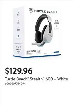 Walmart Turtle Beach Stealth 600 – White offer