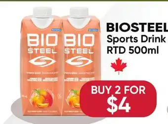 Healthy Planet BIOSTEEL Sports Drink RTD offer
