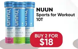 Healthy Planet NUUN Sports for Workout 10T offer