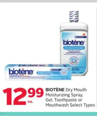 Rexall BIOTÈNE Dry Mouth Moisturizing Spray, Gel, Toothpaste or Mouthwash offer