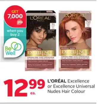 Rexall L' ORÉAL Excellence or Excellence Universal Nudes Hair Colour offer