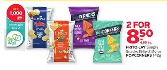 Rexall FRITO-LAY Simply Snacks 156g-241g or POPCORNERS 142g offer