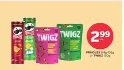 Rexall PRINGLES 148g-156g or TWIGZ 130g offer