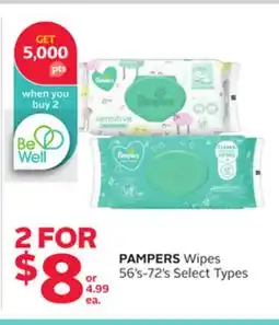 Rexall PAMPERS Wipes 56' s-72' s offer