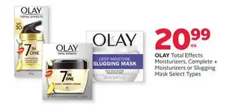 Rexall OLAY Total Effects Moisturizers, Complete + Moisturizers or Slugging Mask offer