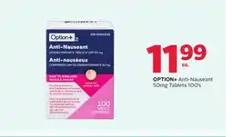 Rexall OPTION+ Anti-Nauseant 50mg Tablets offer