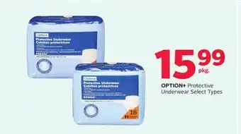 Rexall OPTION + Protective Underwear offer
