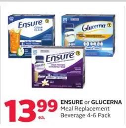 Rexall ENSURE or GLUCERNA Meal Replacement Beverage offer