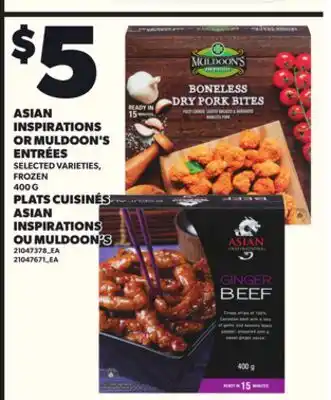 Independent City Market ASIAN INSPIRATIONS OR MULDOON'S ENTRÉES, 400 G offer