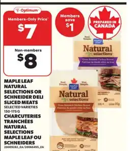 Independent City Market MAPLE LEAF NATURAL SELECTIONS OR SCHNEIDER DELI SLICED MEATS, 150-175 G offer
