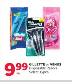 Rexall GILLETTE or VENUS Disposable Razors offer