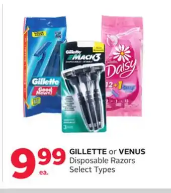 Rexall GILLETTE or VENUS Disposable Razors offer