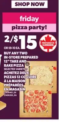 Independent City Market BUY ANY TWO IN-STORE PREPARED 12 TAKE AND BAKE PIZZA offer