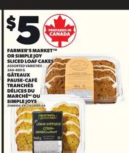 Independent City Market FARMER'S MARKET OR SIMPLE JOY SLICED LOAF CAKES, 344–400 G offer