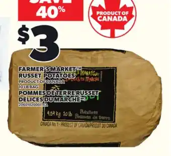 Independent City Market FARMER'S MARKET RUSSET POTATOES offer
