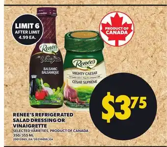 Independent City Market RENEE'S REFRIGERATED SALAD DRESSING OR VINAIGRETTE, 350/355 ML offer