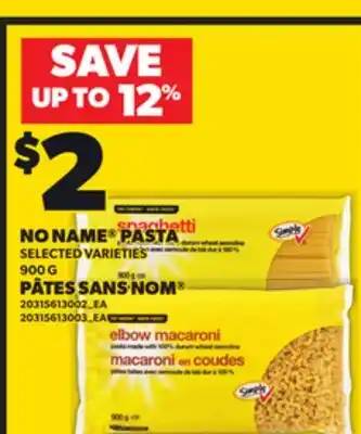 Independent City Market NO NAME PASTA, 900 G offer
